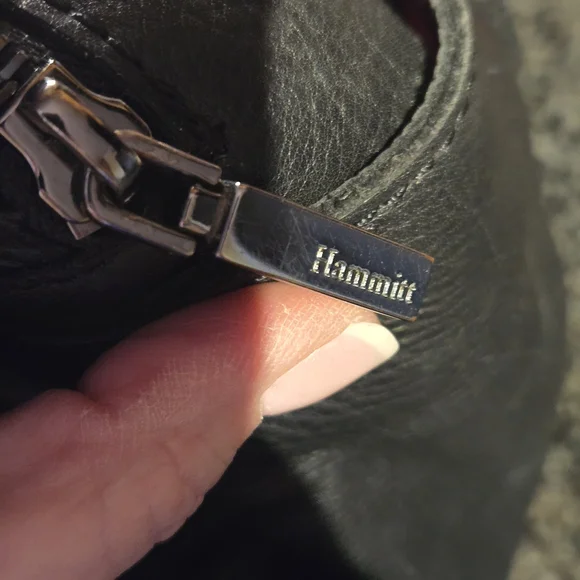 Hammitt Black Leather Backpack with Silver Accents - Picture 4 of 10